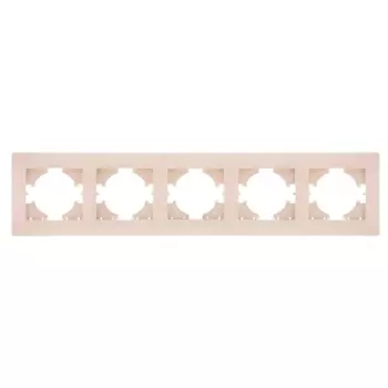 Рамка GUSI ELECTRIC Bravo, горизонтальная, 5-постов, бежевый (С1050-003)