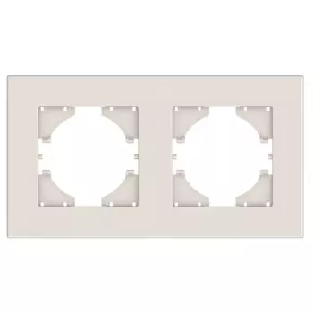 Рамка GUSI ELECTRIC City, горизонтальная, 2-поста, бежевый (С1112-003)