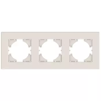 Рамка GUSI ELECTRIC City, горизонтальная, 3-поста, бежевый (С1113-003)