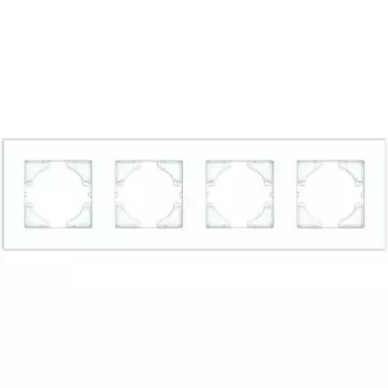 Рамка GUSI ELECTRIC City, горизонтальная, 4-поста, белый (С1114-001)