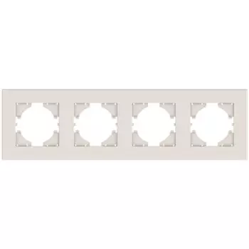Рамка GUSI ELECTRIC City, горизонтальная, 4-поста, бежевый (С1114-003)