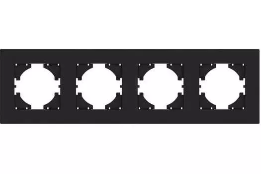 Рамка GUSI ELECTRIC City, горизонтальная, 4-поста, графит (С1114-010)