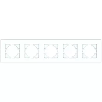 Рамка GUSI ELECTRIC City, горизонтальная, 5-постов, белый (С1115-001)