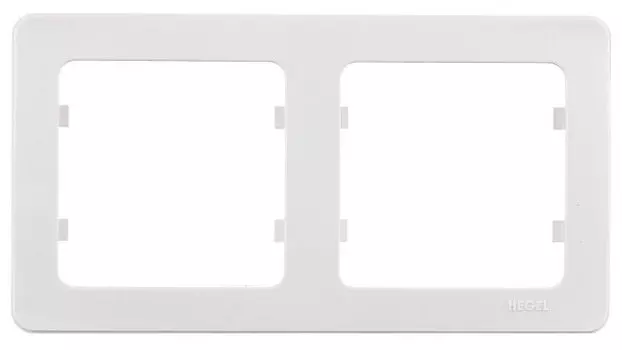 Рамка HEGEL MASTER, горизонтальная, 2-поста, белая (Р402)