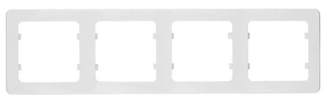Рамка HEGEL MASTER, горизонтальная, 4-поста, белая (Р404)