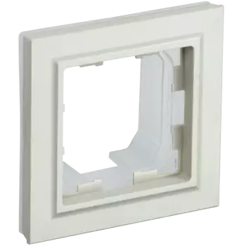 Рамка IEK BRITE РУ-1-БрКр-44, горизонтальная и вертикальная, 1-пост, бежевый (BR-M12-44-K10)