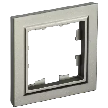 Рамка IEK BRITE РУ-1-БрШ, горизонтальная и вертикальная, 1-пост, шампань (BR-M12-K37)