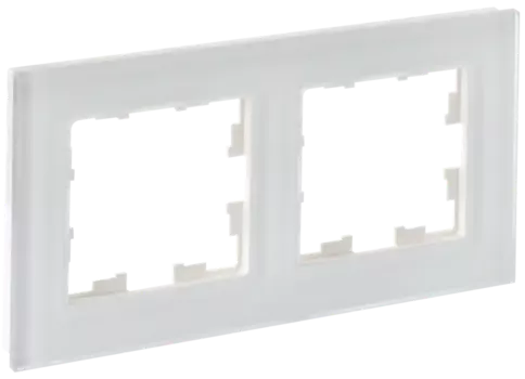 Рамка IEK BRITE РУ-2-2-Бр, горизонтальная и вертикальная, 2-поста, белый (BR-M22-G-31-K01)