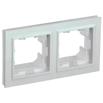 Рамка IEK BRITE РУ-2-БрЖ-44, горизонтальная и вертикальная, 2-поста, жемчуг (BR-M22-44-K36)