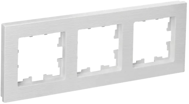 Рамка IEK BRITE РУ-3-Бр, горизонтальная и вертикальная, 3-поста, белый (BR-M32-51-K01)