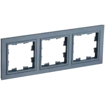 Рамка IEK BRITE РУ-3-БрМ, горизонтальная и вертикальная, 3-поста, маренго (BR-M32-K35)