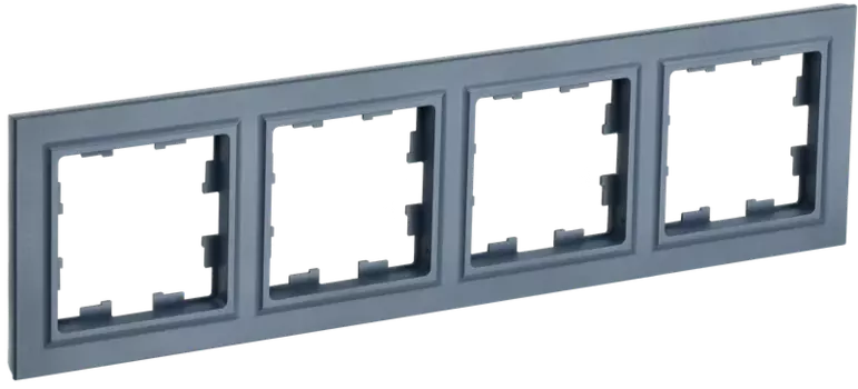 Рамка IEK BRITE РУ-4-БрМ, горизонтальная и вертикальная, 4-поста, маренго (BR-M42-K35)