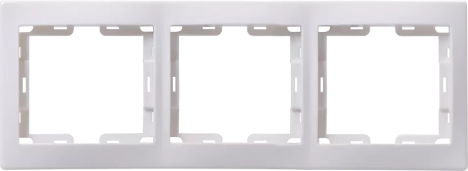 Рамка IEK КВАРТА EMK30-K01-DM, горизонтальная, 3-поста, белый (EMK30-K01-DM)