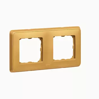 Рамка Legrand Cariva, 2-поста, матовое золото (773662)