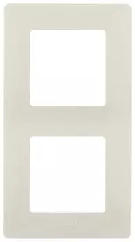Рамка Legrand Etika, горизонтальная и вертикальная, 2-поста, 4-модуля, слоновая кость (672512)