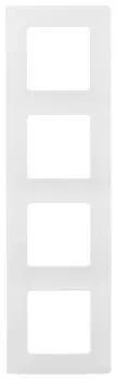 Рамка Legrand Etika, горизонтальная и вертикальная, 4-поста, 8-модулей, белый (672504)