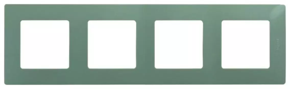 Рамка Legrand Etika, горизонтальная и вертикальная, 4-поста, 8-модулей, cветлая галька (672524)