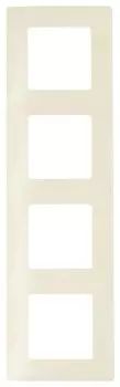 Рамка Legrand Etika, горизонтальная и вертикальная, 4-поста, 8-модулей, слоновая кость (672514)