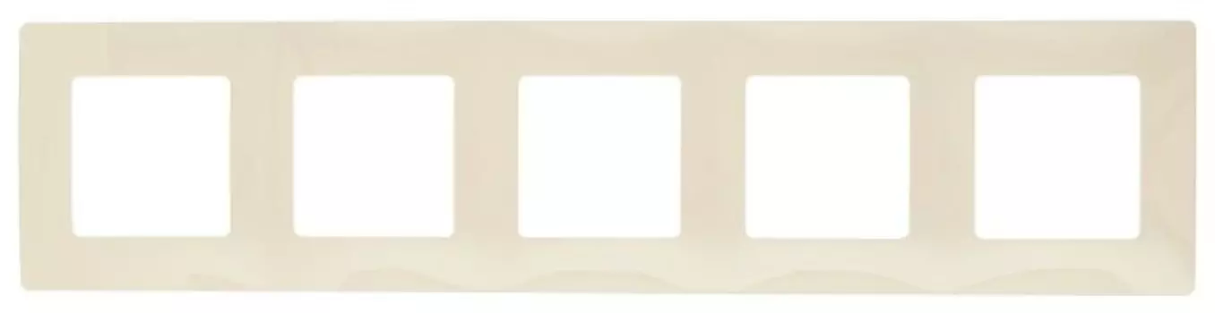 Рамка Legrand Etika, горизонтальная и вертикальная, 5-постов, 10-модулей, слоновая кость (672515)