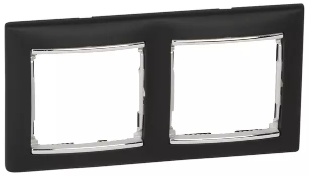 Рамка Legrand Valena, горизонтальная, 2-поста, ноктюрн/серебро (770392)