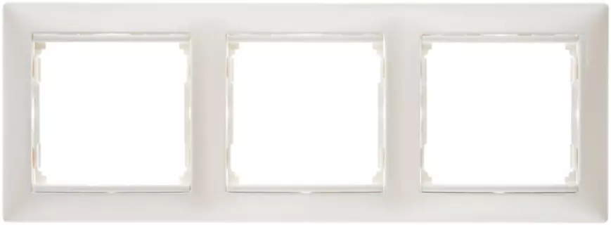 Рамка Legrand Valena, горизонтальная, 3-поста, жемчужная (770473)