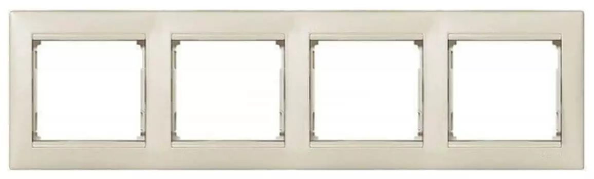 Рамка Legrand Valena, горизонтальная, 4-поста, жемчужная (770474)