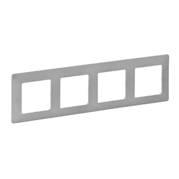 Рамка Legrand Valena Life, 4-поста, алюминий (754134)