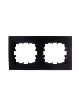 Рамка LEZARD Karina, горизонтальная, 2-поста, черный бархат (707-4200-147)