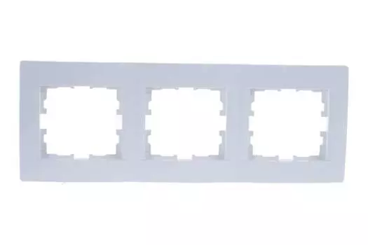 Рамка LEZARD Karina, горизонтальная, 3-поста, белая (707-0200-148)