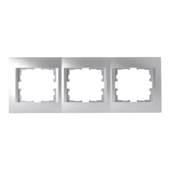 Рамка LEZARD Karina, горизонтальная, 3-поста, серебро (707-4300-148)