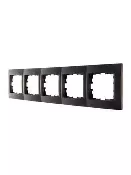 Рамка LEZARD Karina, горизонтальная, 5-постов, черный бархат (707-4200-150)