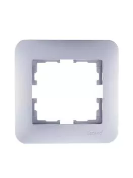 Рамка LEZARD Karina Life, горизонтальная, 1-пост, серебро (708-4300-146)