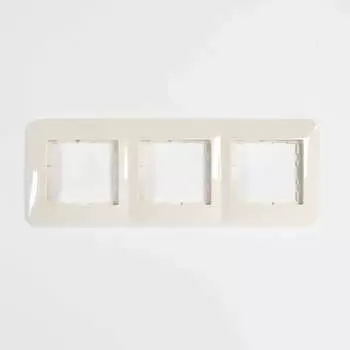 Рамка LEZARD Karina Life, горизонтальная, 3-поста, кремовый (708-0300-148)