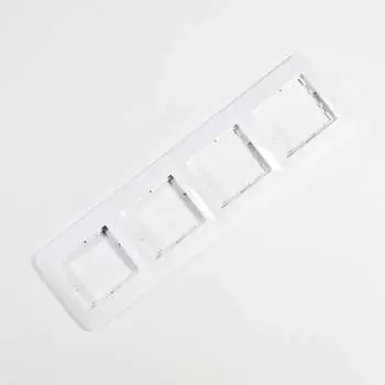 Рамка LEZARD Karina Life, горизонтальная, 4-поста, белая (708-0200-149)