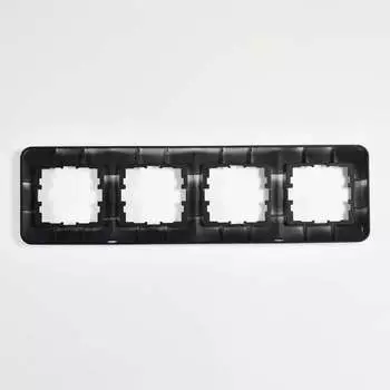 Рамка LEZARD Karina Life, горизонтальная, 4-поста, черный бархат (708-4200-149)