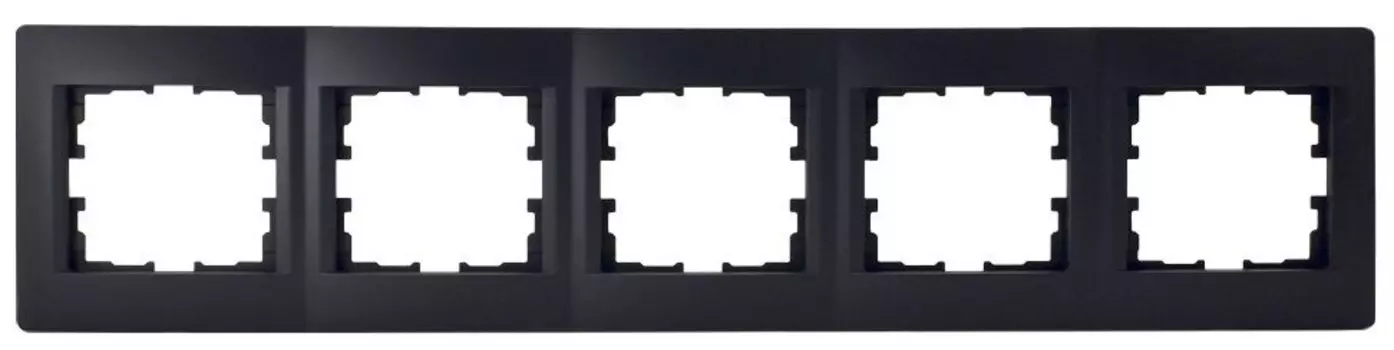 Рамка LEZARD Karina Life, горизонтальная, 5-постов, черный бархат (708-4200-150)
