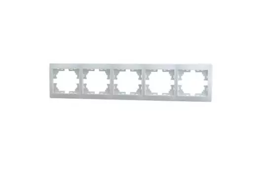 Рамка LEZARD Mira, горизонтальная, 5-постов, белый (701-0200-150)