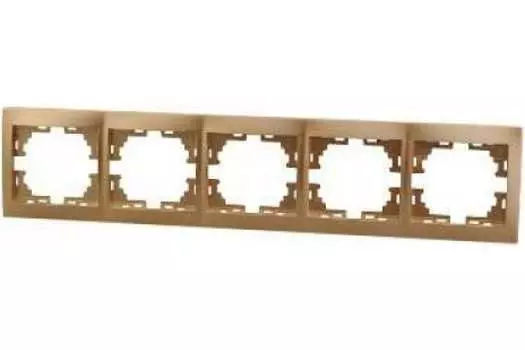 Рамка LEZARD Mira, горизонтальная, 5-постов, золото (701-1300-150)
