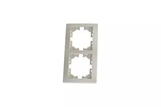 Рамка LEZARD Mira, вертикальная, 2-поста, кремовый (701-0300-152)