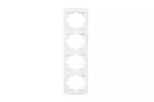 Рамка LEZARD Mira, вертикальная, 4-поста, белый (701-0200-154)