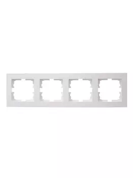 Рамка LEZARD VESNA 742-0200-149, горизонтальная, 4-поста, белая (742-0200-149)