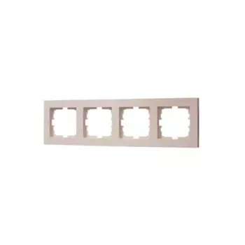 Рамка LEZARD VESNA 742-0300-149, горизонтальная, 4-поста, кремовый (742-0300-149)