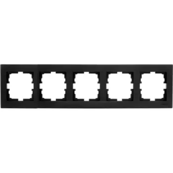 Рамка LEZARD VESNA 742-4200-150, горизонтальная, 5-постов, черный бархат (742-4200-150)