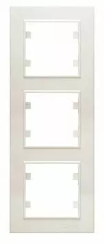 Рамка Makel Karea, вертикальная, 3, кремовый (56010708 )