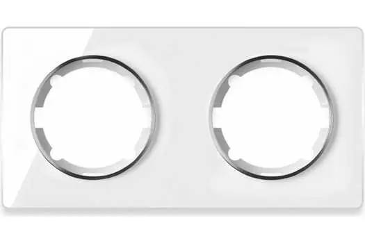 Рамка OneKeyElectro Garda, горизонтальная, 2-поста, белая (2234925)