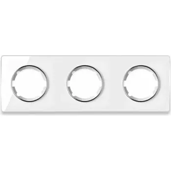 Рамка OneKeyElectro Garda, горизонтальная, 3-поста, белая (2234926)
