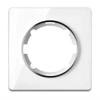 Рамка OneKeyElectro Garda, горизонтальная и вертикальная, 1-пост, белая (2234924)