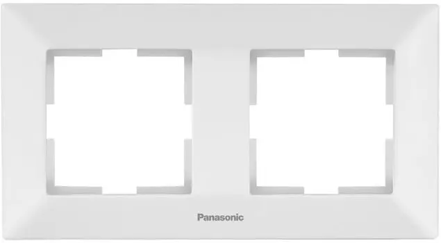 Рамка Panasonic Arkedia, горизонтальная, 2-поста, белая (WMTF08022WH-RU)