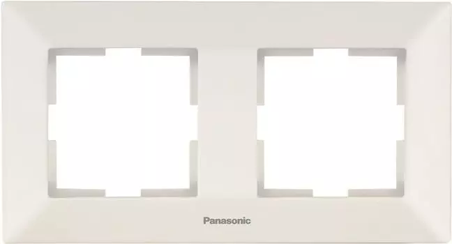 Рамка Panasonic Arkedia, горизонтальная, 2-поста, бежевый (WMTF08022BG-RU)