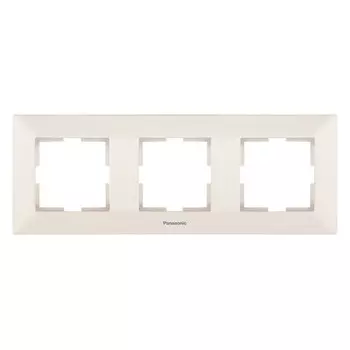 Рамка Panasonic Arkedia, горизонтальная, 3-поста, бежевый (WMTF08032BG-RU)